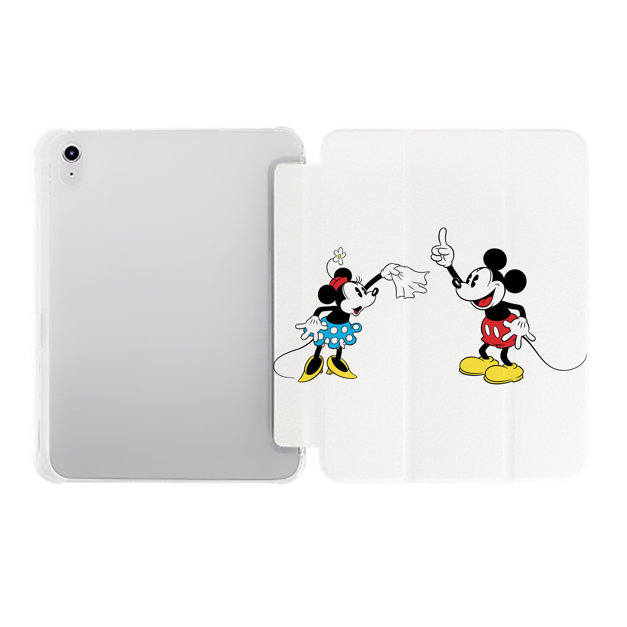 （画像用） ミッキーマウス Mickey Mouse IPad ケース ペン収納付き 三つ折りスタンド PUレザー×シリコン 対応機種9.5/10.5/10.9インチ